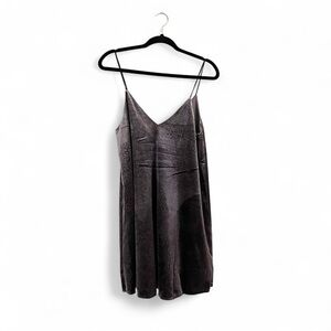 Velvet Slip Dress | Charcoal Gray | Small